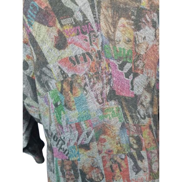 Crimson Ivy Gray Print Tunic Dress Long Sleeves Fashion Size Medium - Picture 4 of 4